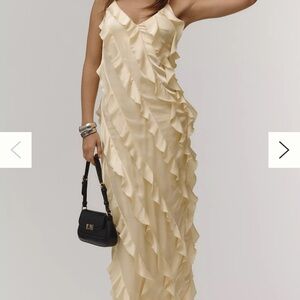Yellow Ruffle Maxi Dress